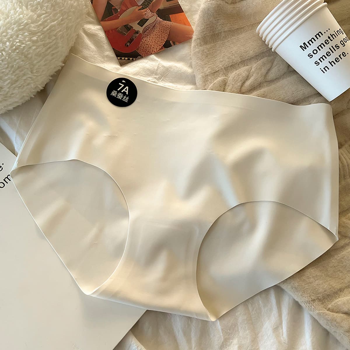 Бесшовное нижнее белье Yoga Fitness, женское антибактериальное нижнее белье из шелка тутового дерева 7A, без зажима для...