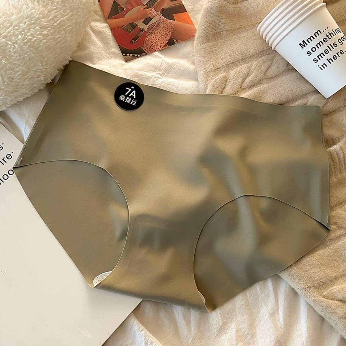 Бесшовное нижнее белье Yoga Fitness, женское антибактериальное нижнее белье из шелка тутового дерева 7A, без зажима для...