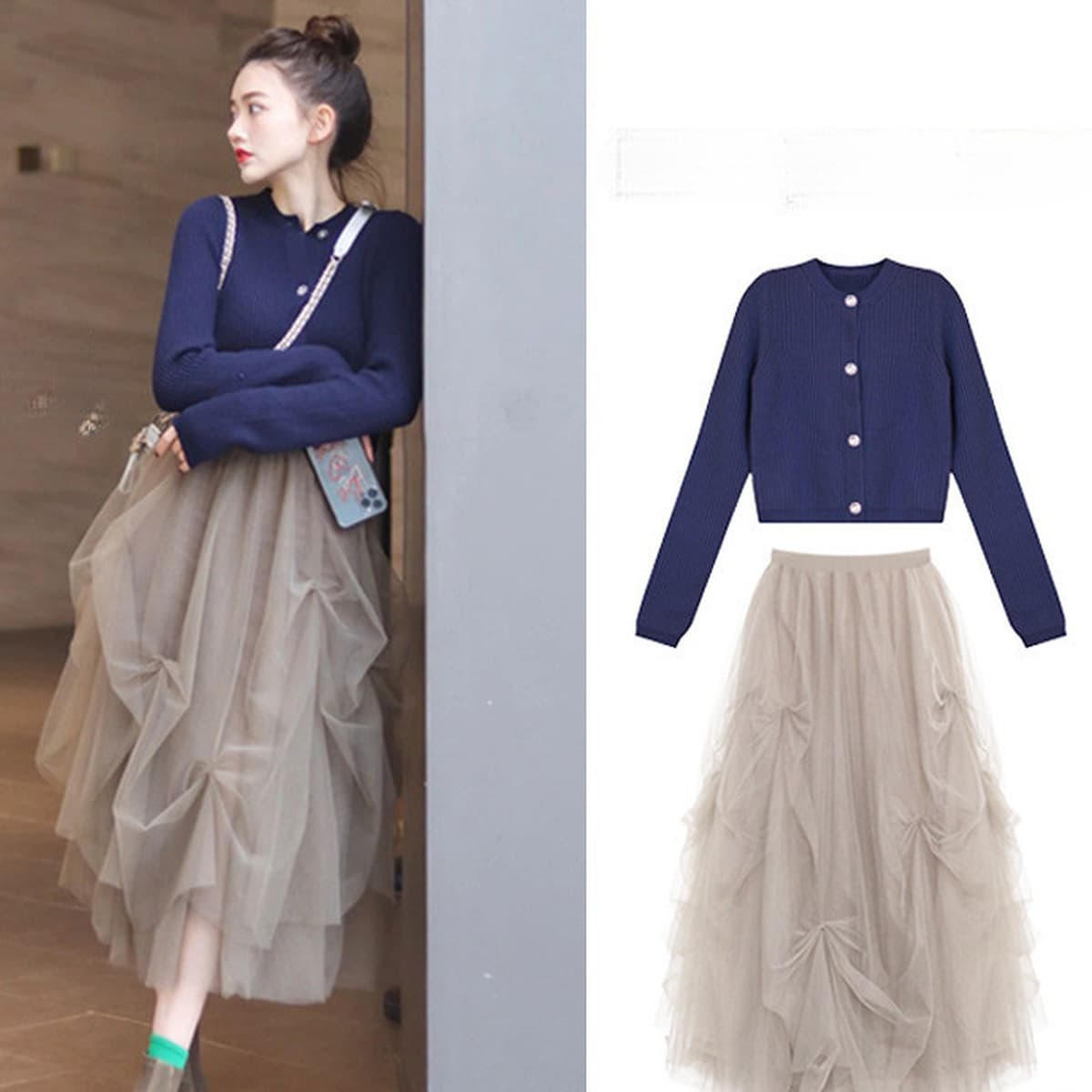 Медный купорос носит набор ранних осенних юбок для маленьких мужчин в осеннюю одежду новый большой размер женской атмосферы