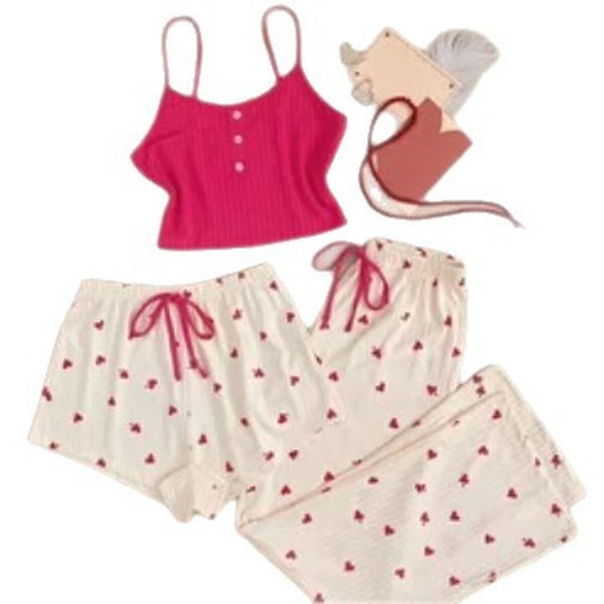 Комплект из трех предметов: сексуальная женская домашняя одежда (топ, шорты, брюки) для осени и зимы, оптом