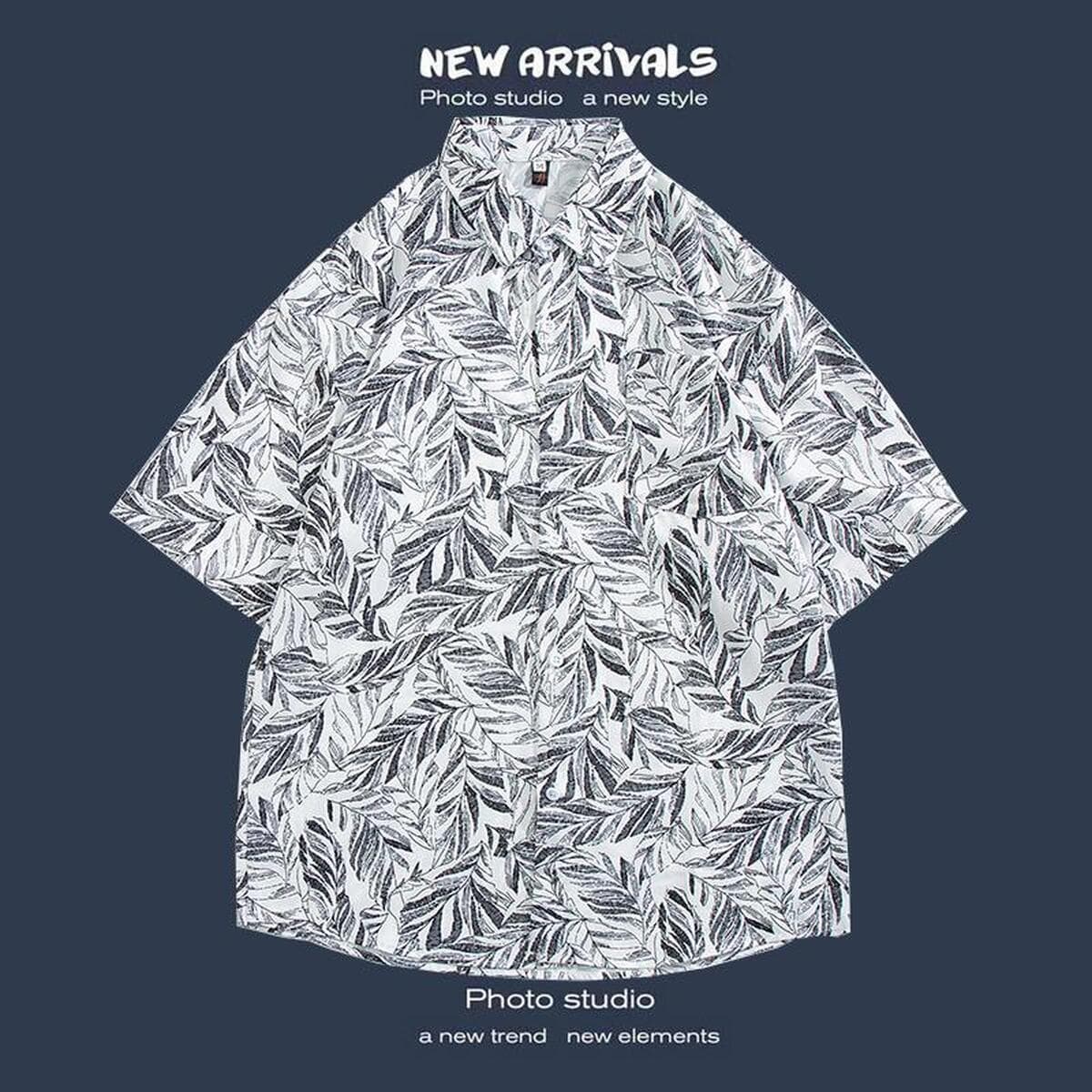 Рубашка с короткими рукавами и цветочным принтом, островной Хайнань, пляжный гонконгский стиль, стиль Sanya Xiawei, тайская...