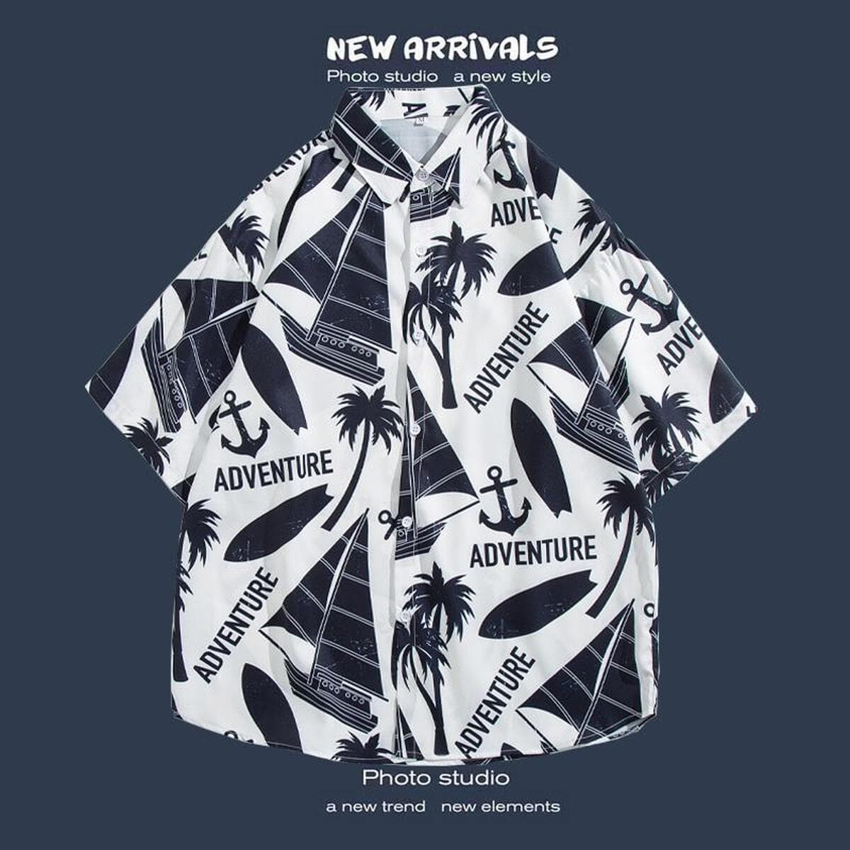 Рубашка с короткими рукавами и цветочным принтом, островной Хайнань, пляжный гонконгский стиль, стиль Sanya Xiawei, тайская...