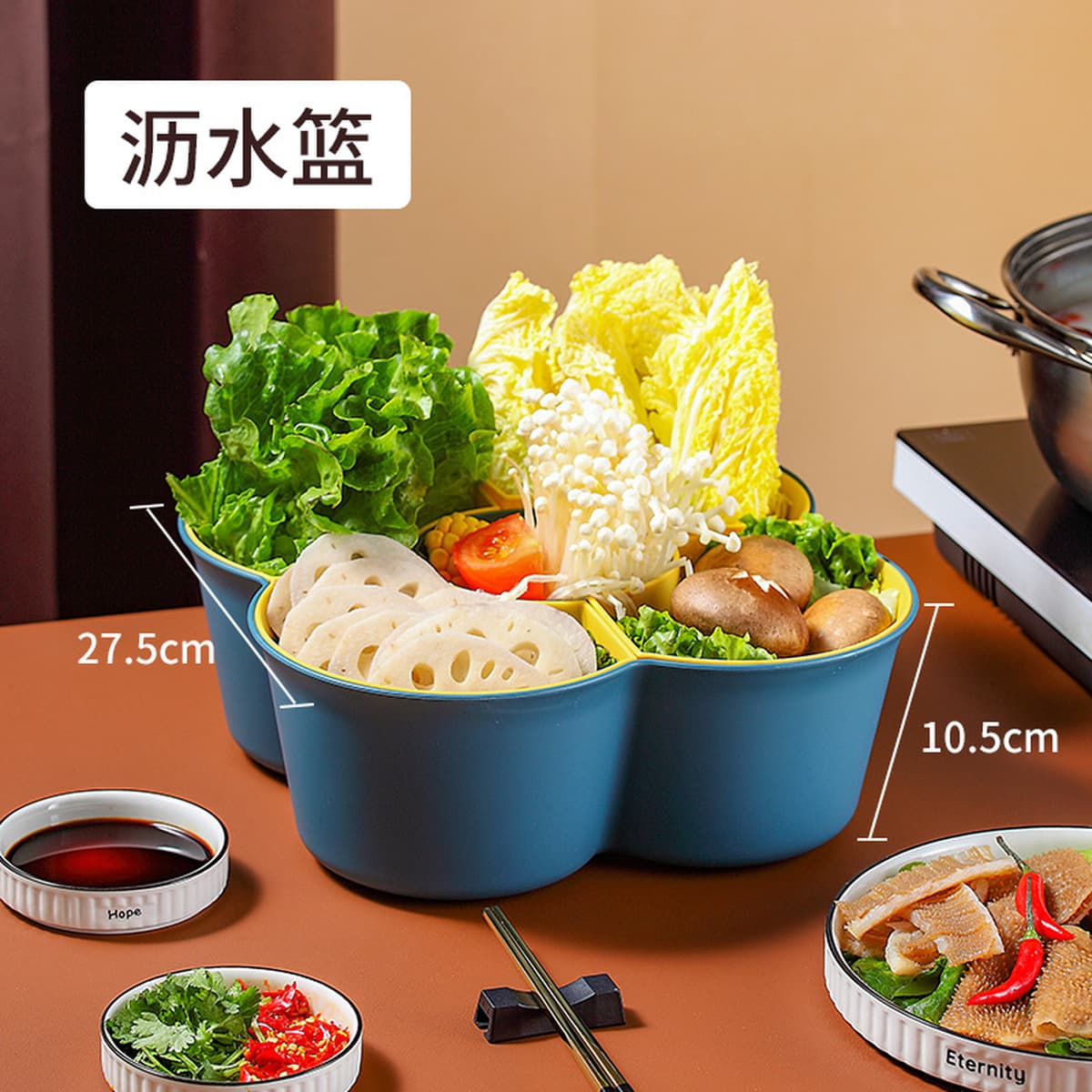 Тарелка с фруктами интернет-знаменитостей горячий горшок блюдо вращающийся бытовой кухонный отсек тарелка для хранения...