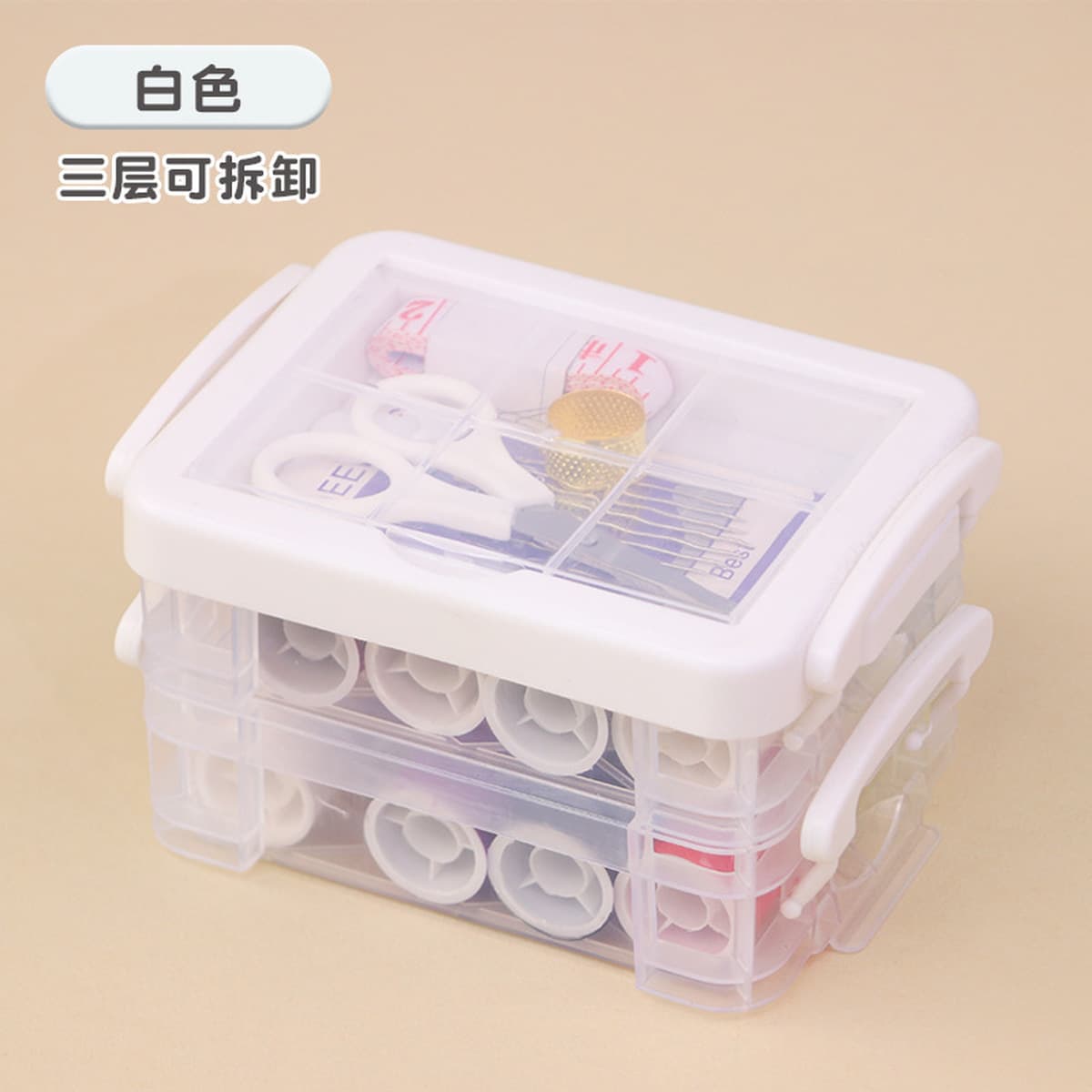 30 комплектов бытовой швейной коробки набор швейной сумки ручной шов инструмент портативный портативный шов трехслойная...