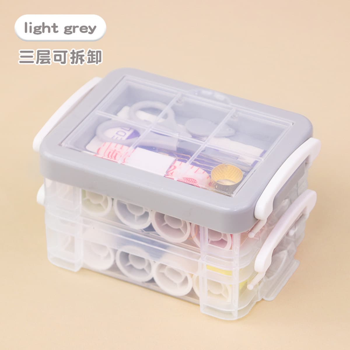 30 комплектов бытовой швейной коробки набор швейной сумки ручной шов инструмент портативный портативный шов трехслойная...