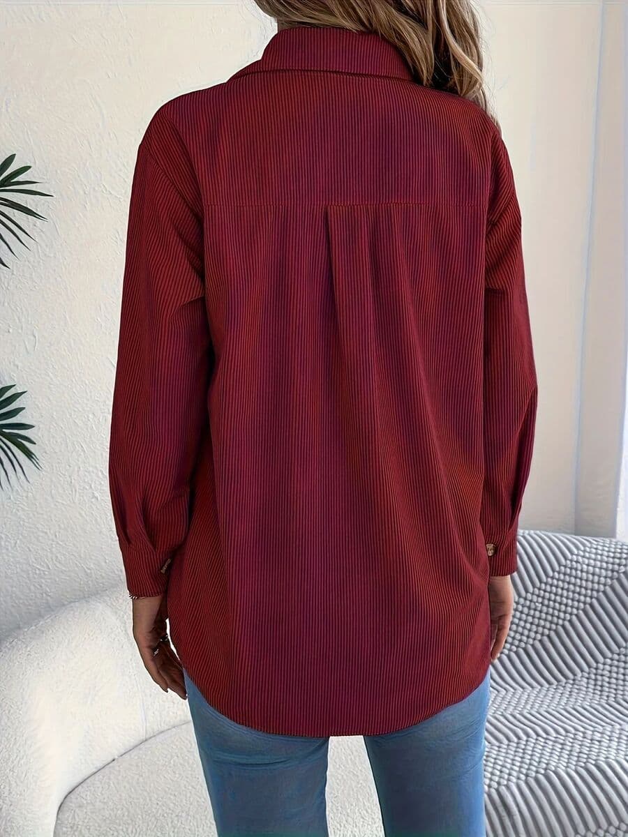 Женская вельветовая рубашка с длинным рукавом для трансграничной торговли, высококачественная, осенняя новинка, простая...