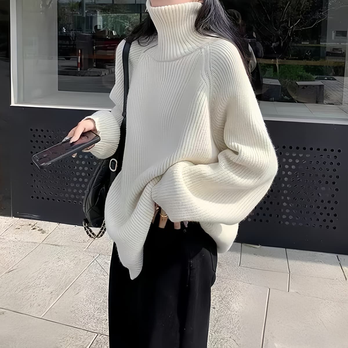 Осенний и зимний толстый иностранный свитер кардиган на молнии топ куртка с длинными рукавами