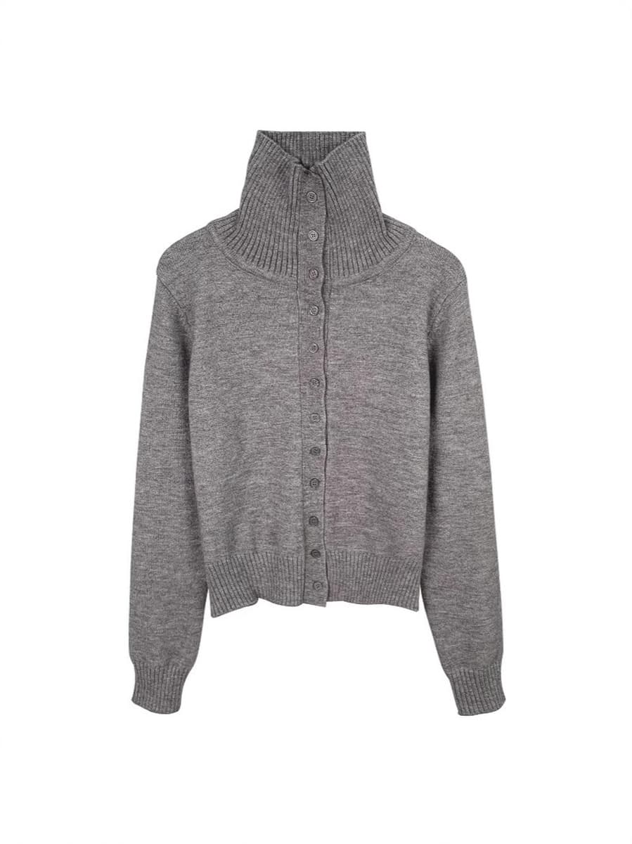 Новая универсальная элегантная рабочая одежда Dongdaemun из Южной Кореи, тонкий однобортный вязаный кардиган с высоким...