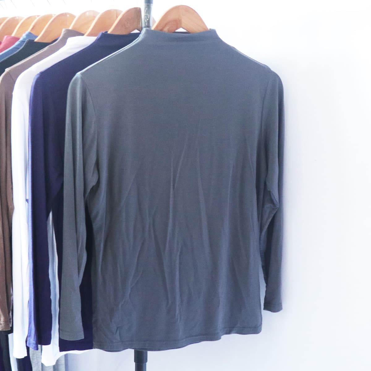 Модальная Базовая рубашка с воротником до локтя, Женская весенне-осенняя футболка с длинными рукавами больших размеров с...