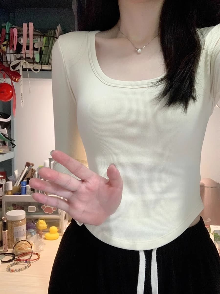 Встряхните толстый бархатный квадратный воротник с длинными рукавами осенью и зимой