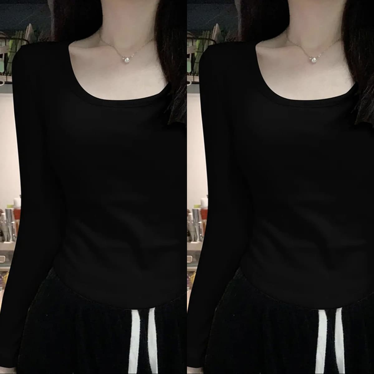 Встряхните толстый бархатный квадратный воротник с длинными рукавами осенью и зимой