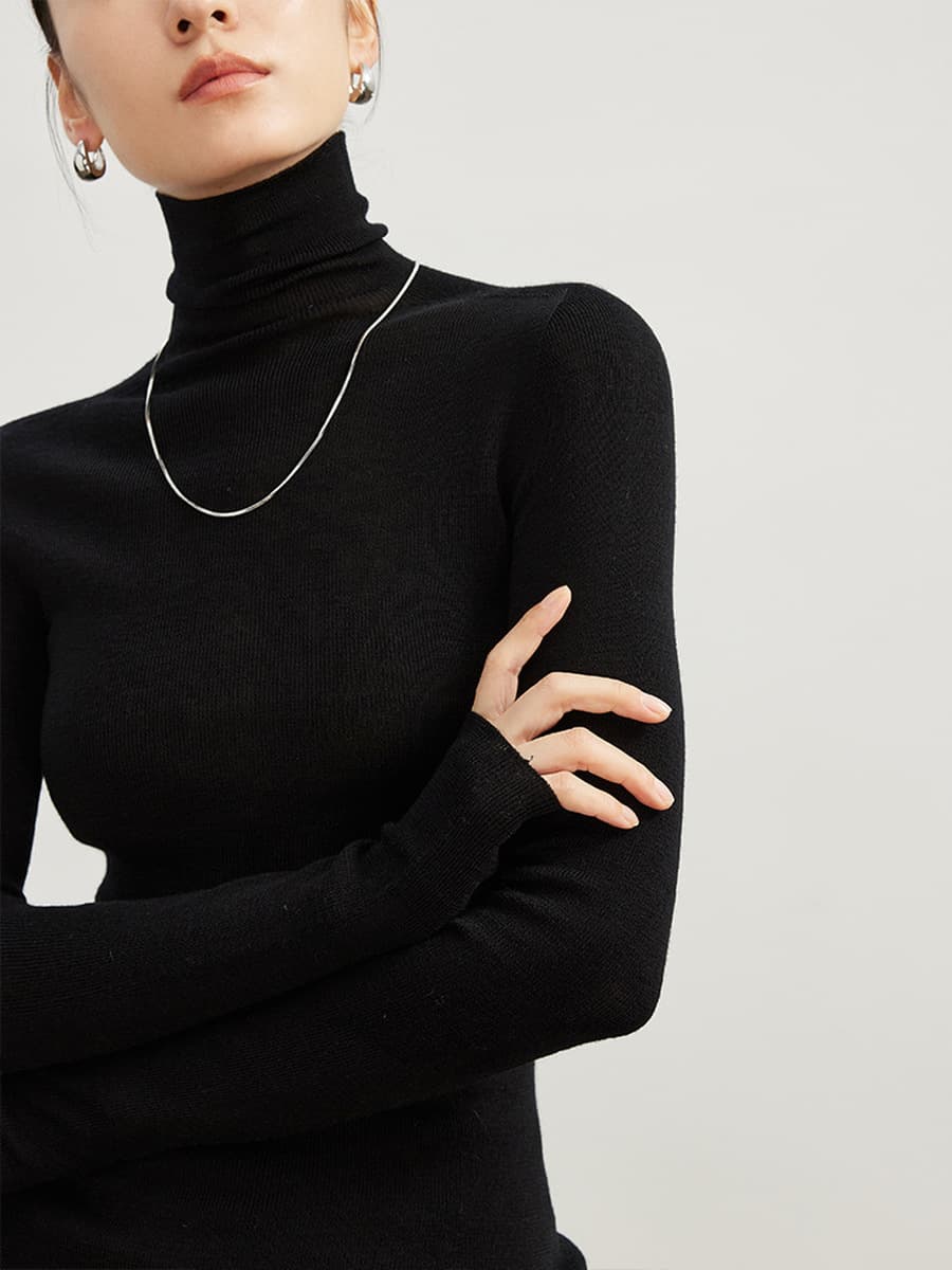 Роскошный немецкий 18-игольный бесшовный шерстяной свитер Yangtze Shimajing 25, осенне-зимняя трикотажная рубашка с высоким...