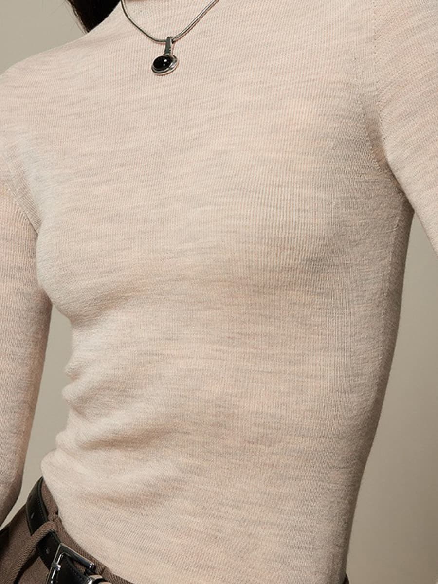 Роскошный немецкий 18-игольный бесшовный шерстяной свитер Yangtze Shimajing 25, осенне-зимняя трикотажная рубашка с высоким...