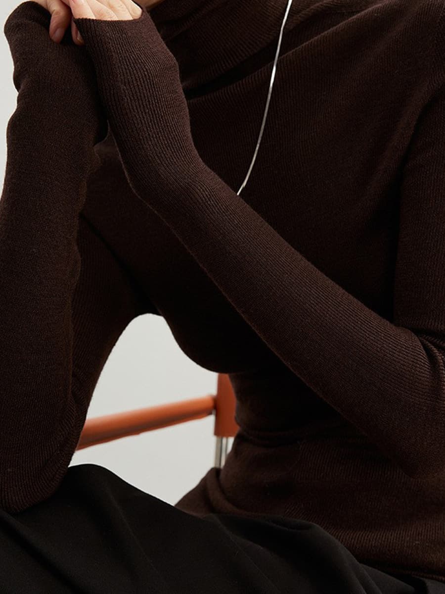 Роскошный немецкий 18-игольный бесшовный шерстяной свитер Yangtze Shimajing 25, осенне-зимняя трикотажная рубашка с высоким...