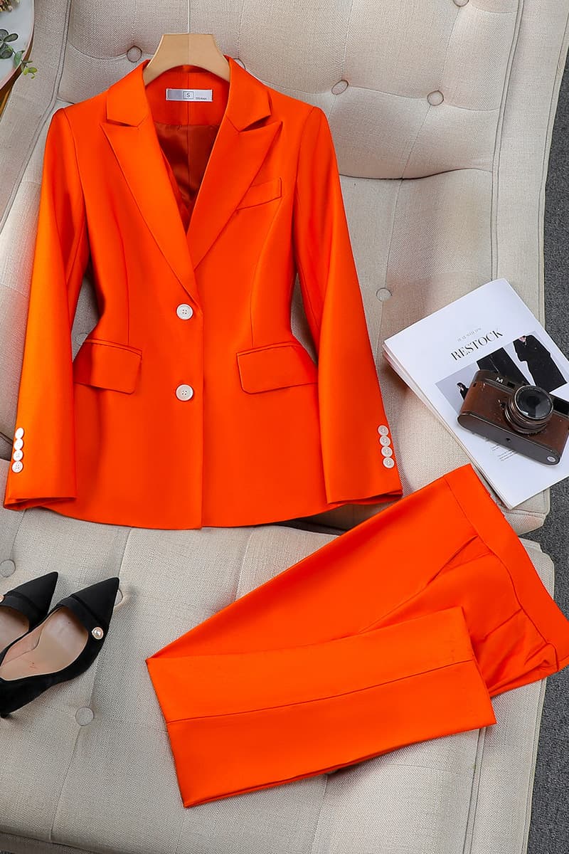 Премиум чувство двубортный красный костюм профессиональный костюм женский трансграничный новый темперамент богиня Fan модная...