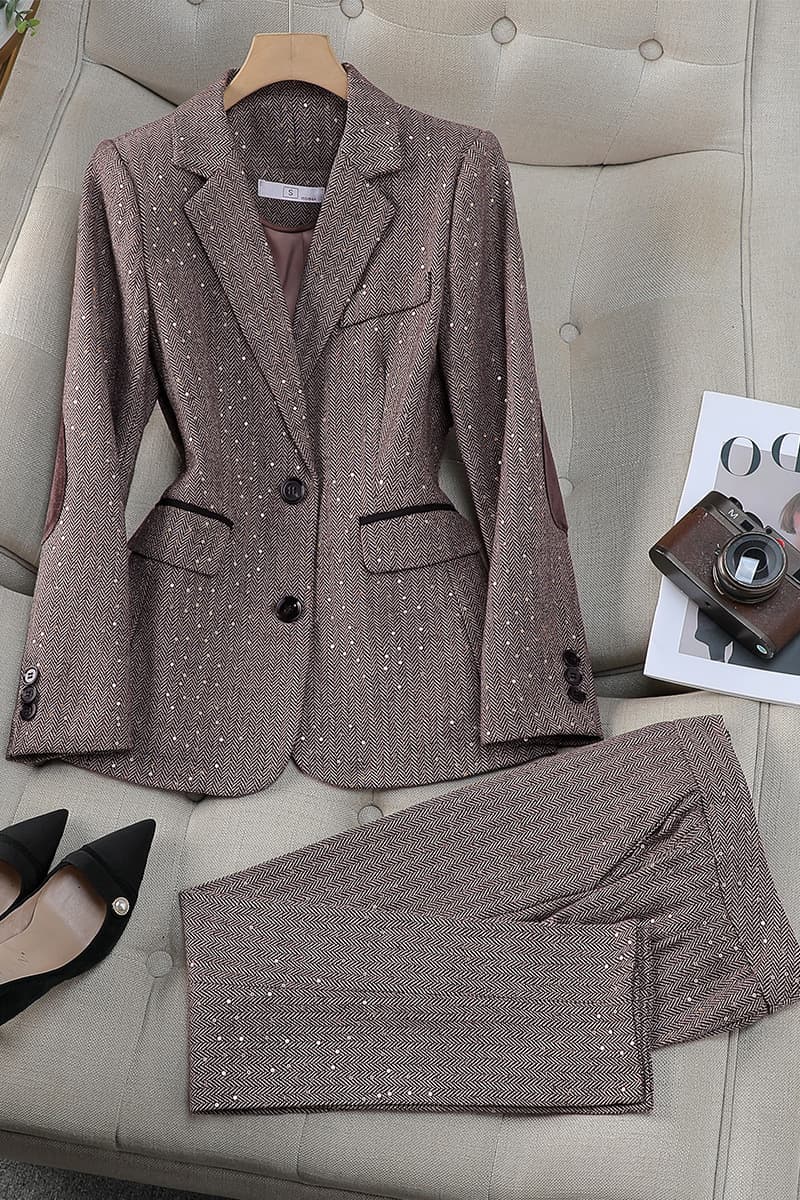 Премиум чувство двубортный красный костюм профессиональный костюм женский трансграничный новый темперамент богиня Fan модная...