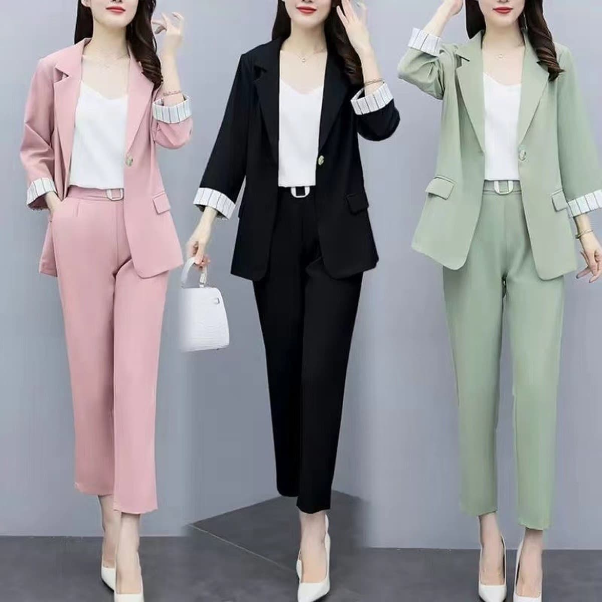 Весенний и осенний костюм костюм женский костюм из трех частей