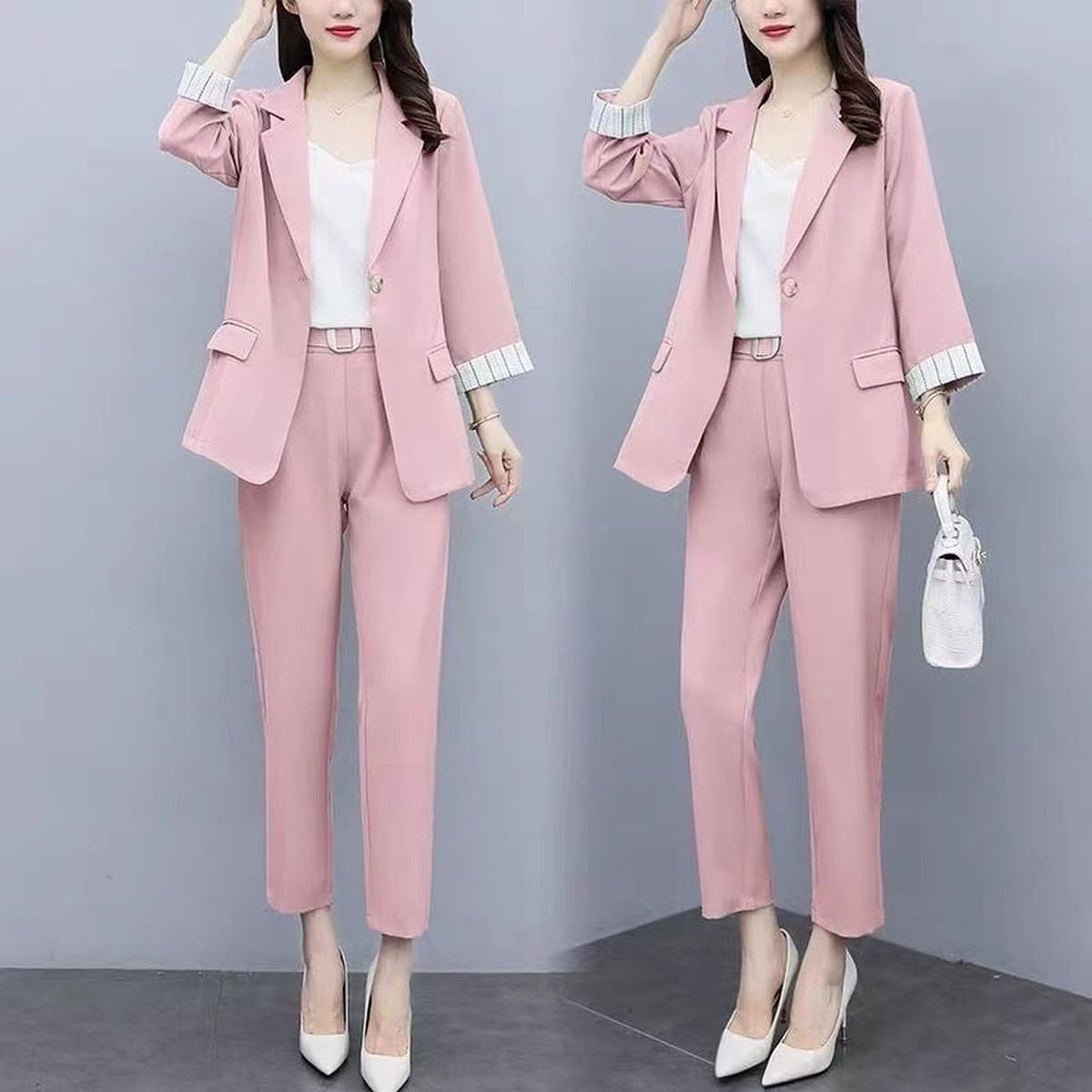 Весенний и осенний костюм костюм женский костюм из трех частей