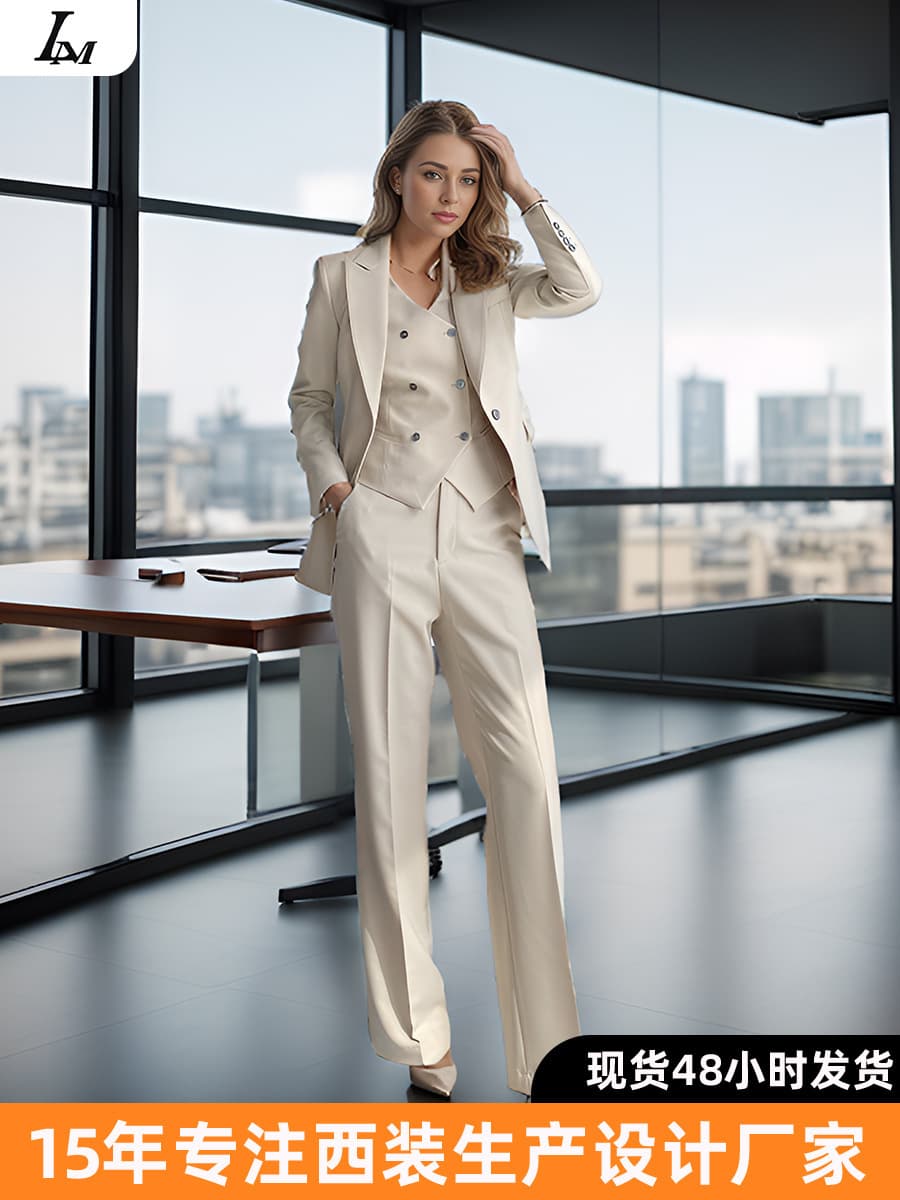 Костюм, деловой наряд, женская официальная одежда, рабочая одежда, жилет, элегантный весенне-осенний пиджак, женственный...