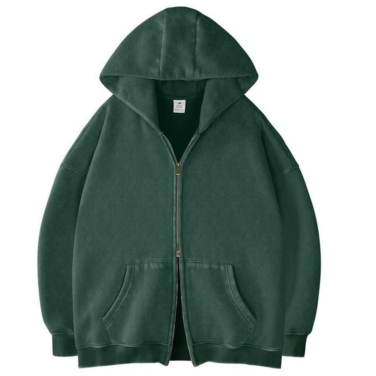 Женские и мужские худи с молнией 2025, оверсайз худи, толстовки с тяжелой молнией, винтажные