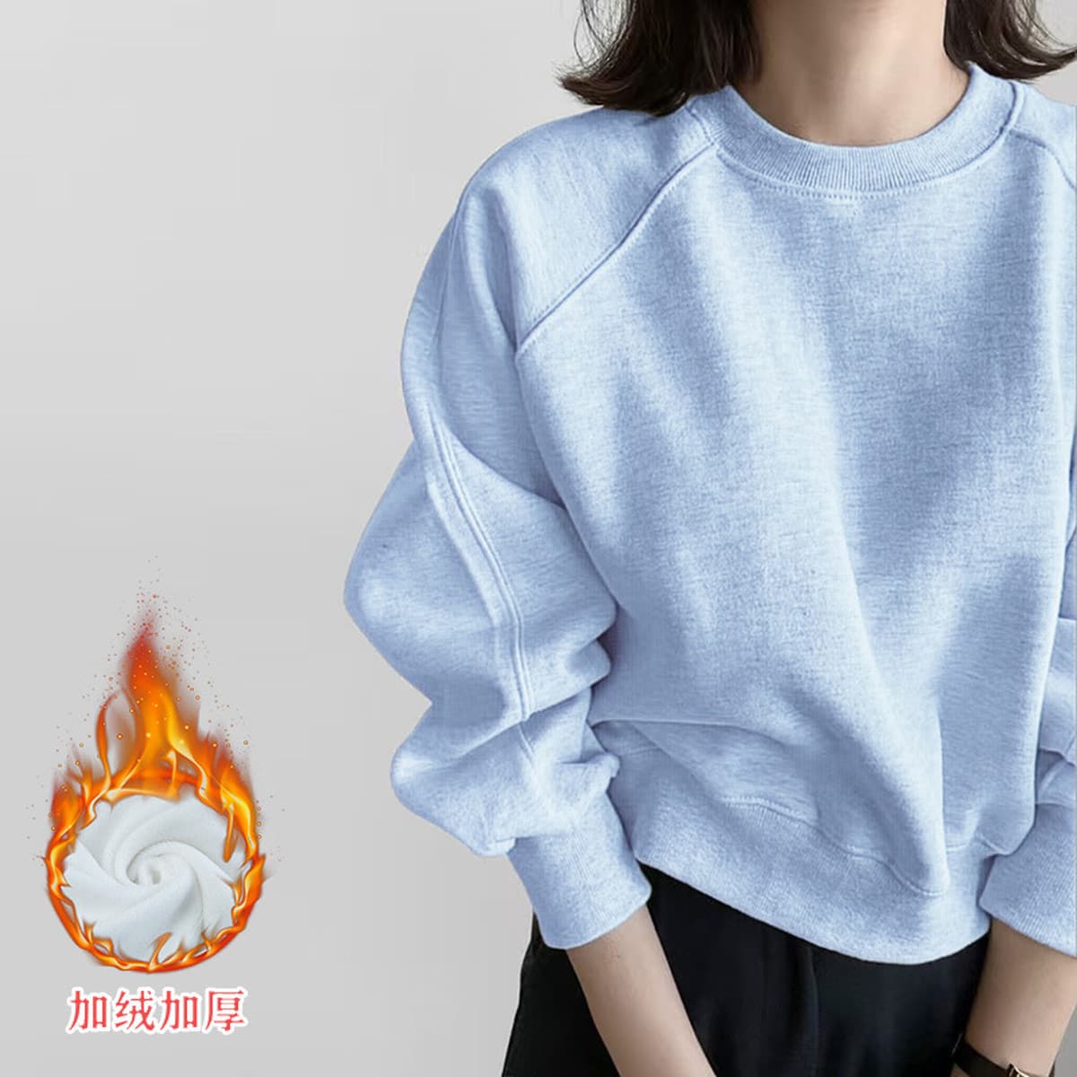 Женская толстовка, новинка 2025 года, модная модная стильная весенне-осенняя флисовая утолщенная короткая миниатюрная серая...