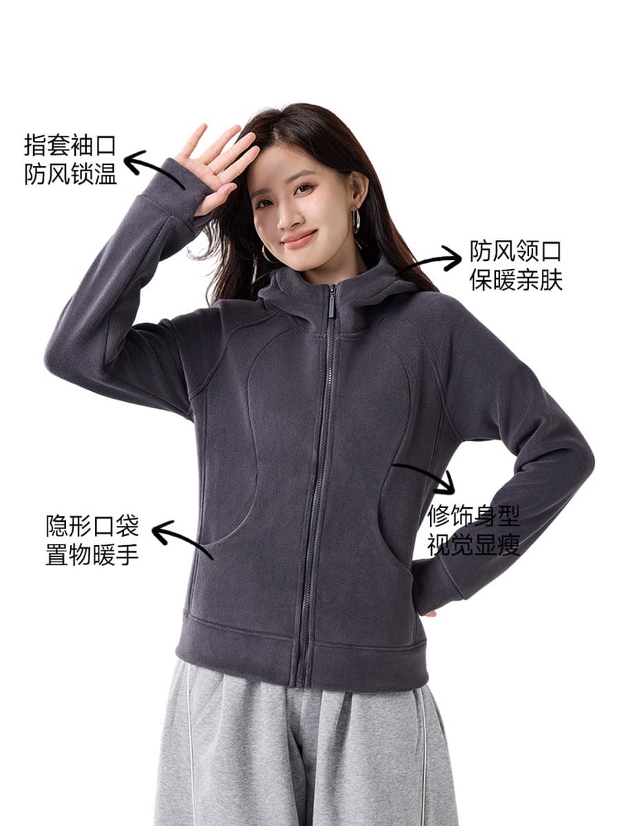 Высококачественная толстовка с капюшоном для женщин, осенне-зимняя двусторонняя австрийская бархатная куртка-кардиган на...