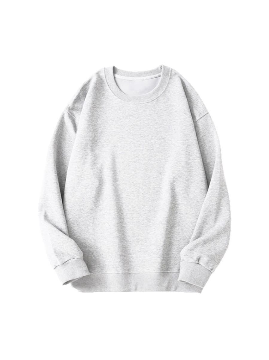 Трансграничная осенне-зимняя верхняя одежда, корейские женские топы, однотонная толстовка с круглым вырезом, свободная...