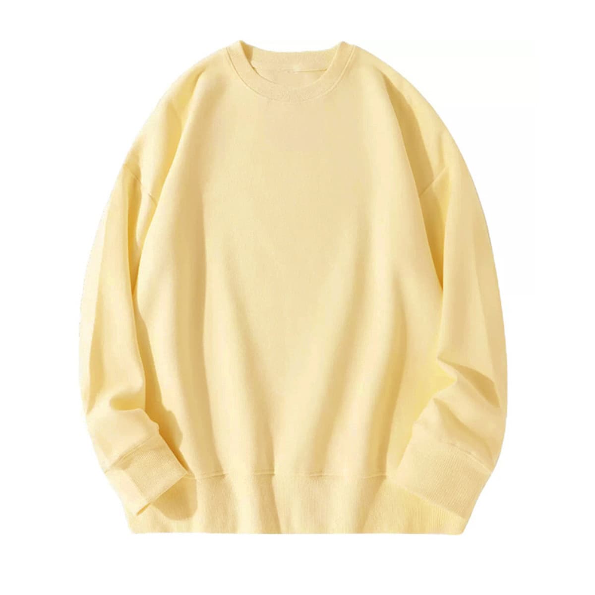 Трансграничная осенне-зимняя верхняя одежда, корейские женские топы, однотонная толстовка с круглым вырезом, свободная...