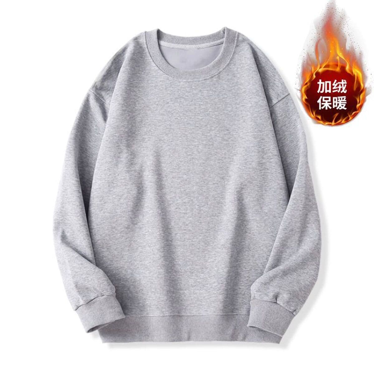 Трансграничная осенне-зимняя верхняя одежда, корейские женские топы, однотонная толстовка с круглым вырезом, свободная...