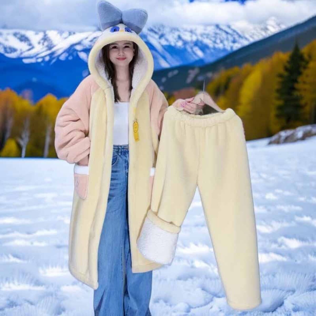 Коралловый бархатный халат замечательная утка для женщин осенью и зимой