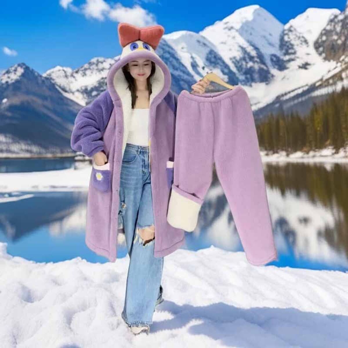 Коралловый бархатный халат замечательная утка для женщин осенью и зимой