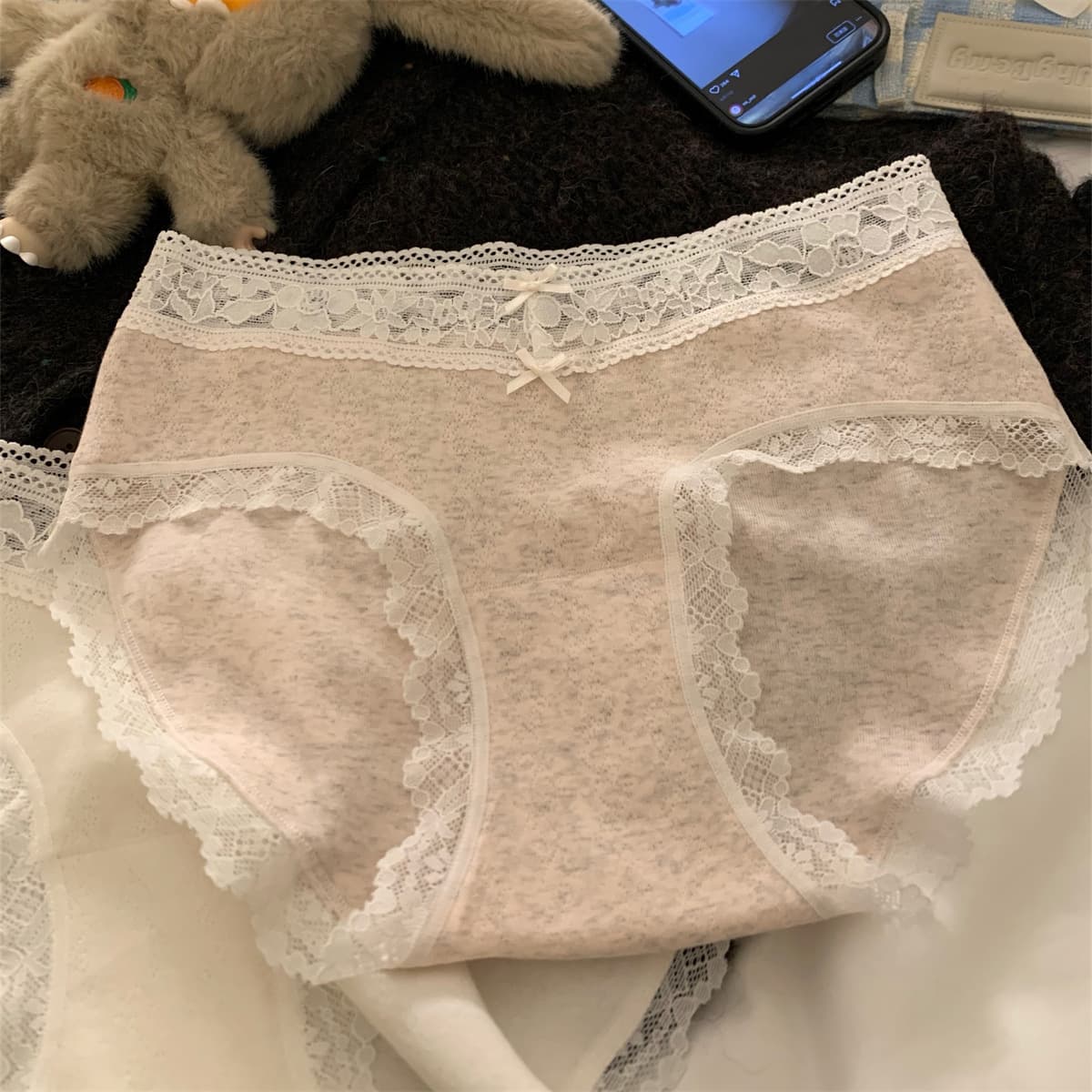 2025 новый 10a класс бактериостатические удлиненные промежностные шорты для средней талии Сексуальные кружевные трусики...