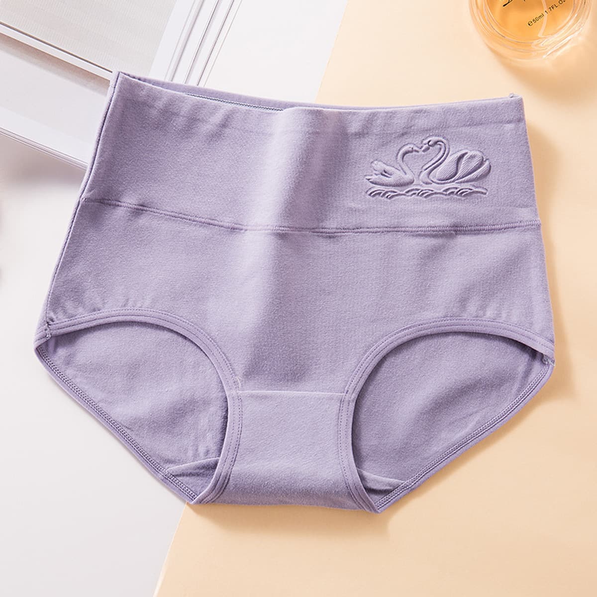 Трансграничные трусики большого размера женские хлопковые принты с высокой талией