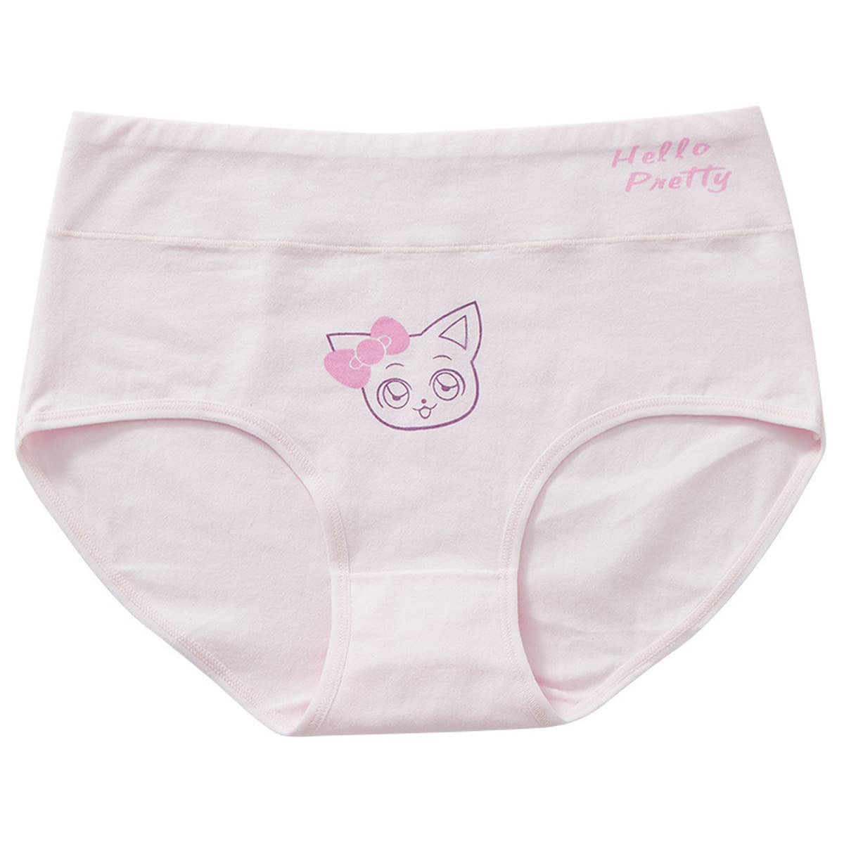 Нижнее белье для девочек Шорты для учащихся средней школы с высокой талией для девочек, антибактериальные Трусы из чистого...