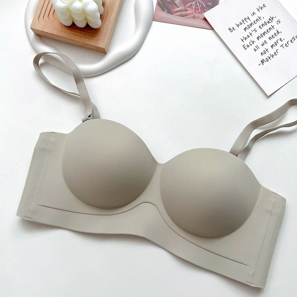 Цельное бесшовное нижнее белье для сбора маленькой груди, женское коллекционное верхнее белье, невидимый нескользящий...