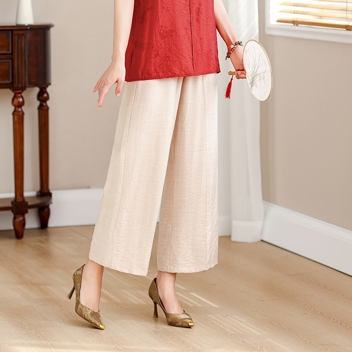 2022 новый топ для матери, Женская свободная Стильная верхняя одежда, хлопковая шелковая футболка с короткими рукавами,...