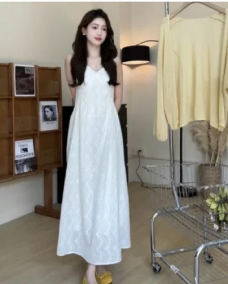 Французский дизайн, вышитая юбка на подтяжках без рукавов для женщин, новое летнее свободное тонкое платье с v-образным...