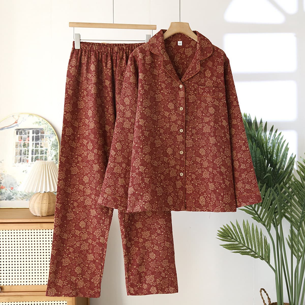 Новая жаккардовая Пижама, Женская весенне-летняя тонкая двухслойная марлевая куртка с длинными рукавами, кардиган,...