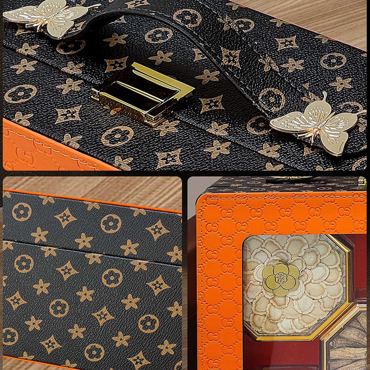 Подарочная коробка тоника, четыре предмета, пять предметов, ломтики американского женьшеня, ломтики оленьих рогов, женьшень...