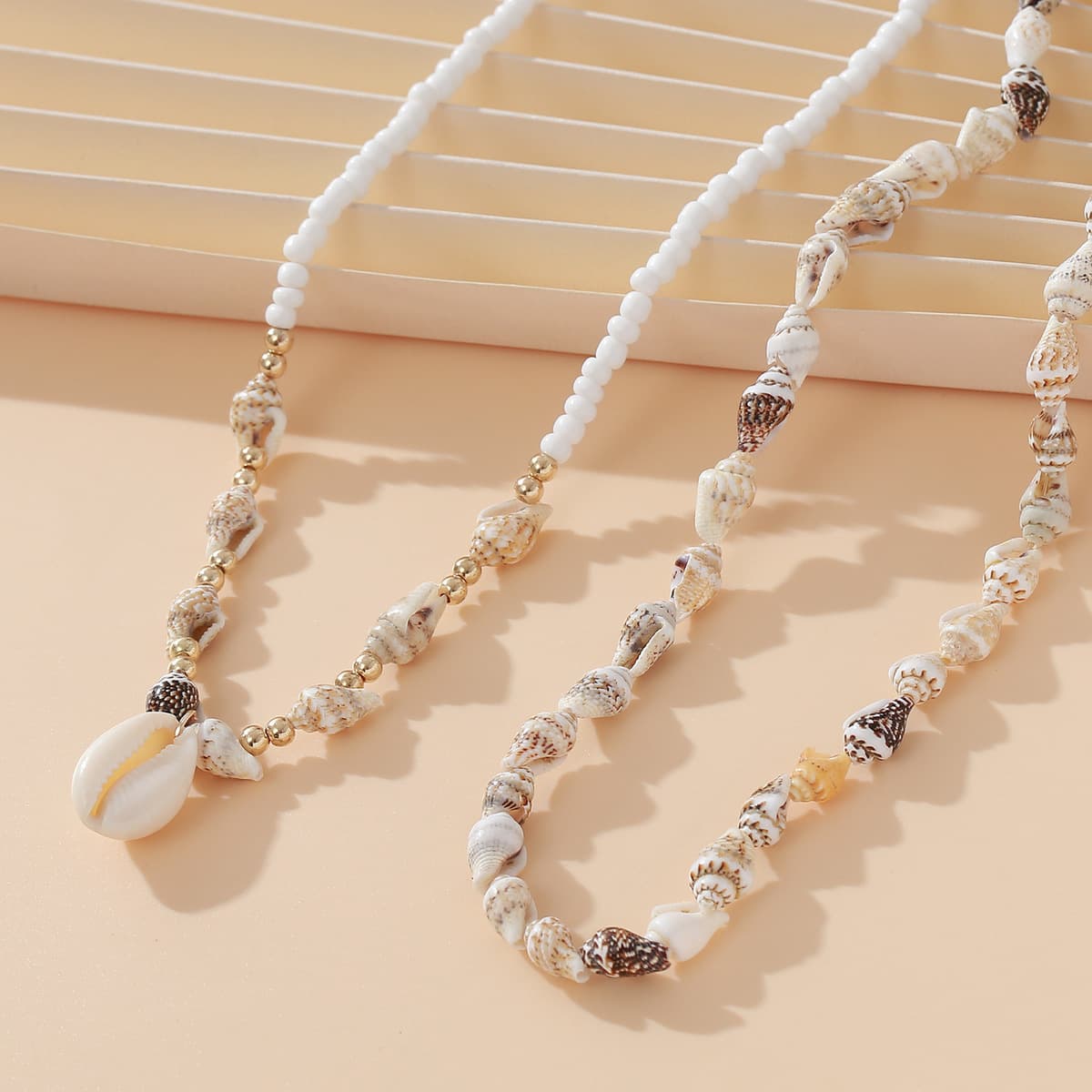 Европейское и американское трансграничное ювелирное ожерелье из бисера, пляжное ожерелье из натуральной ракушки,...