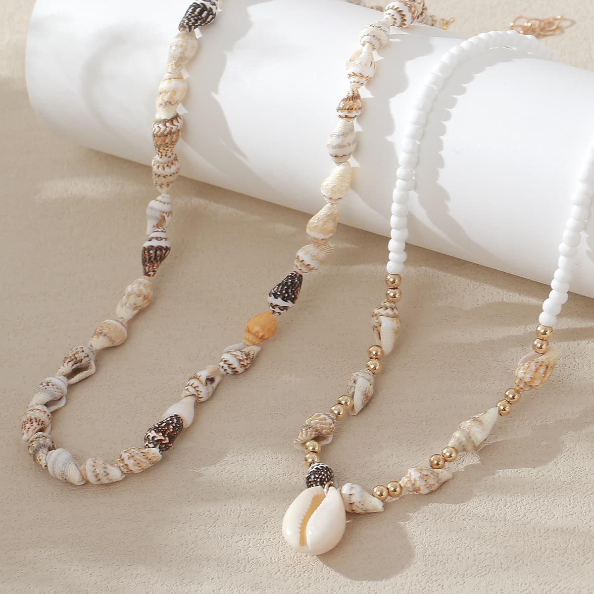 Европейское и американское трансграничное ювелирное ожерелье из бисера, пляжное ожерелье из натуральной ракушки,...