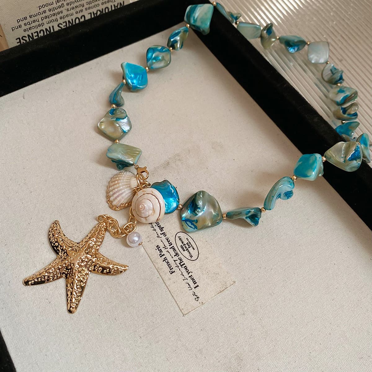 Богемное ожерелье из ракушек и бисера в стиле морского курорта, модная цепочка на ключицу, элегантное универсальное...