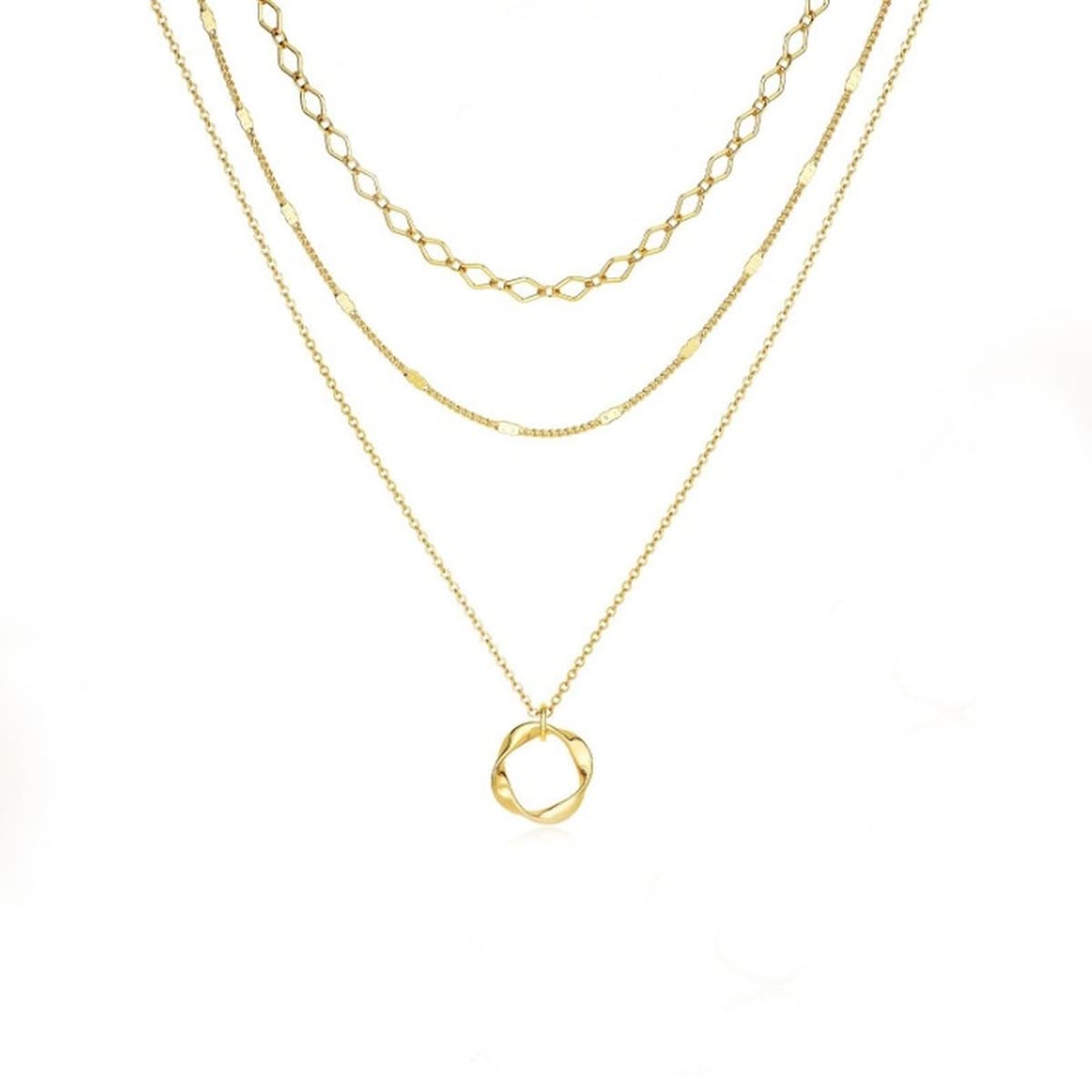 2024 лето новый европейский и американский трансграничный мода личность многослойное ожерелье многослойное пляжный кулон...