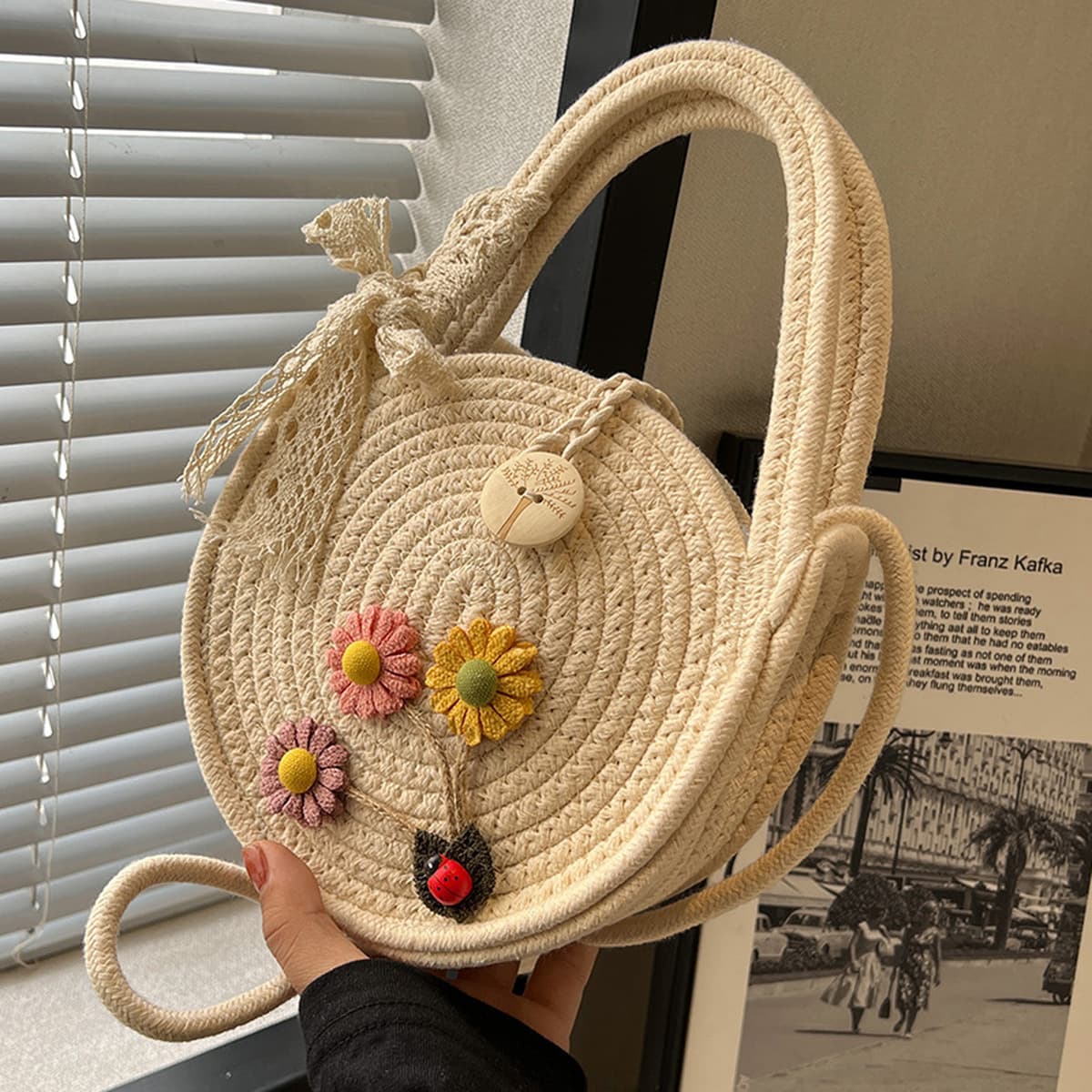 Популярная в этом году сумка ручной работы, женская новая модная соломенная сумка-мессенджер 2024 года, Женская дорожная...