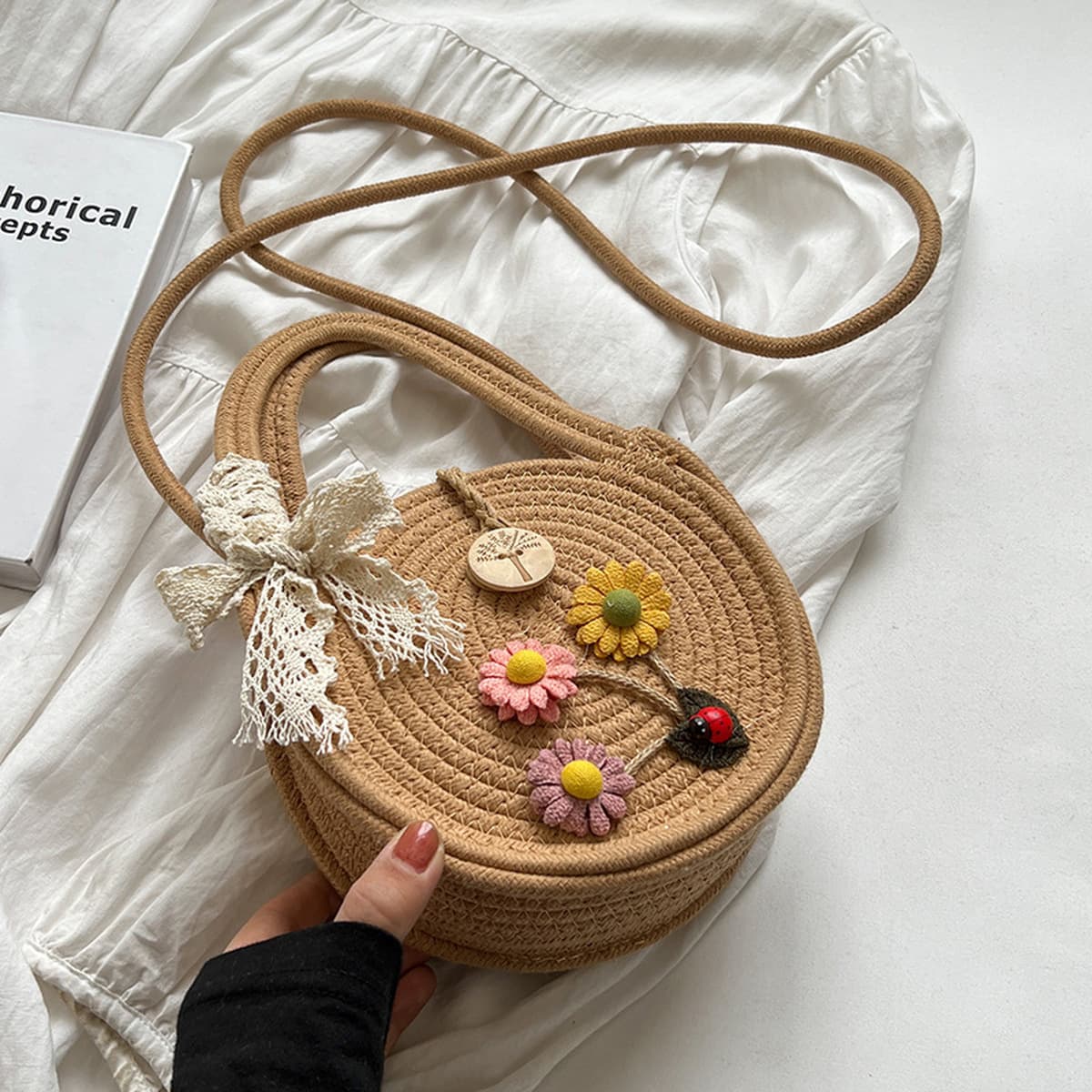 Популярная в этом году сумка ручной работы, женская новая модная соломенная сумка-мессенджер 2024 года, Женская дорожная...