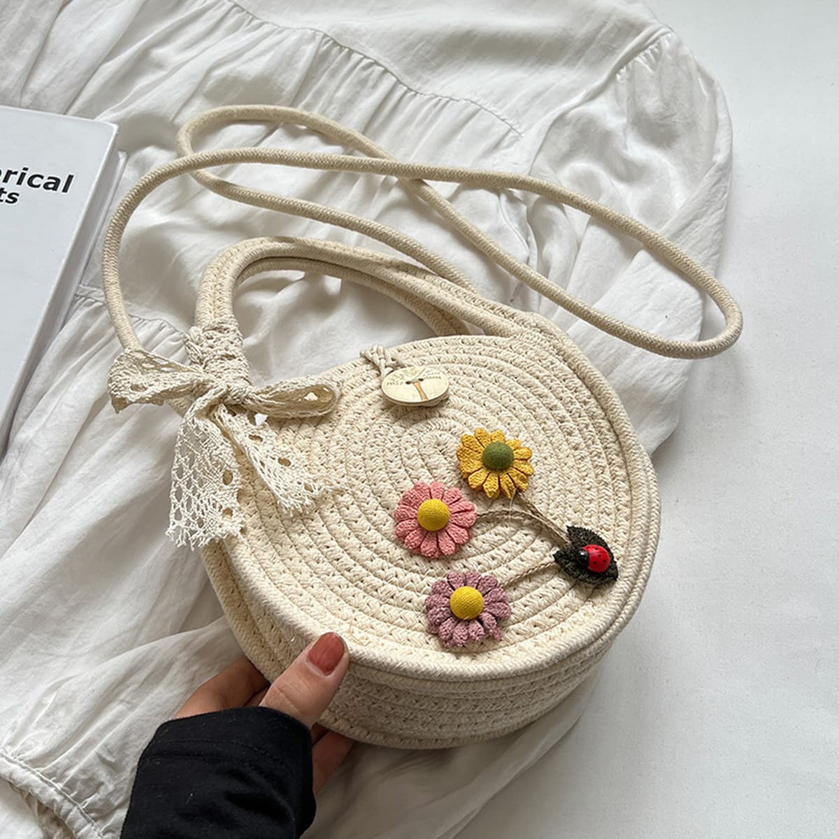 Популярная в этом году сумка ручной работы, женская новая модная соломенная сумка-мессенджер 2024 года, Женская дорожная...