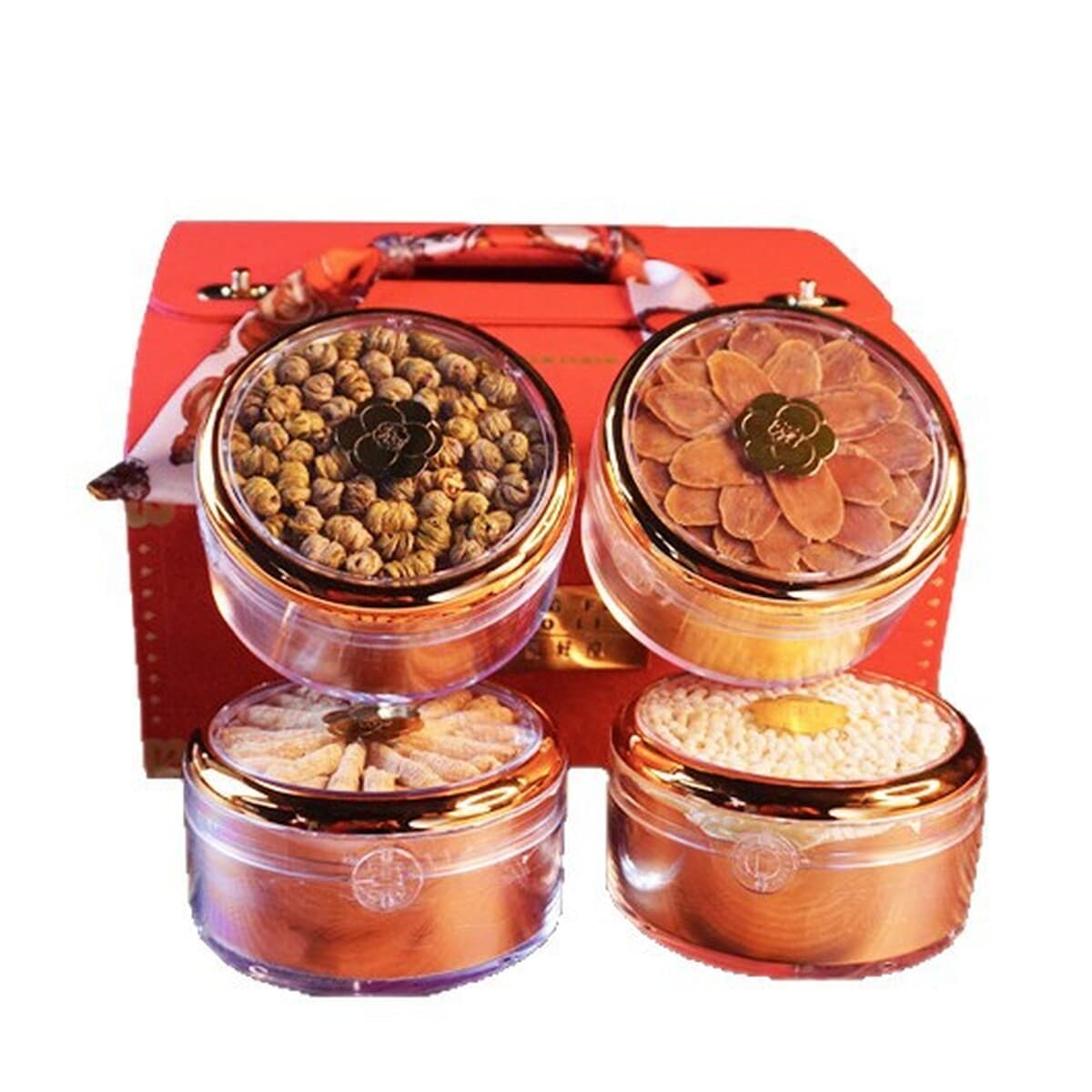 Подарочный набор из четырех предметов для полезных праздничных подарков: американский женьшень, красный женьшень, дендробиум...