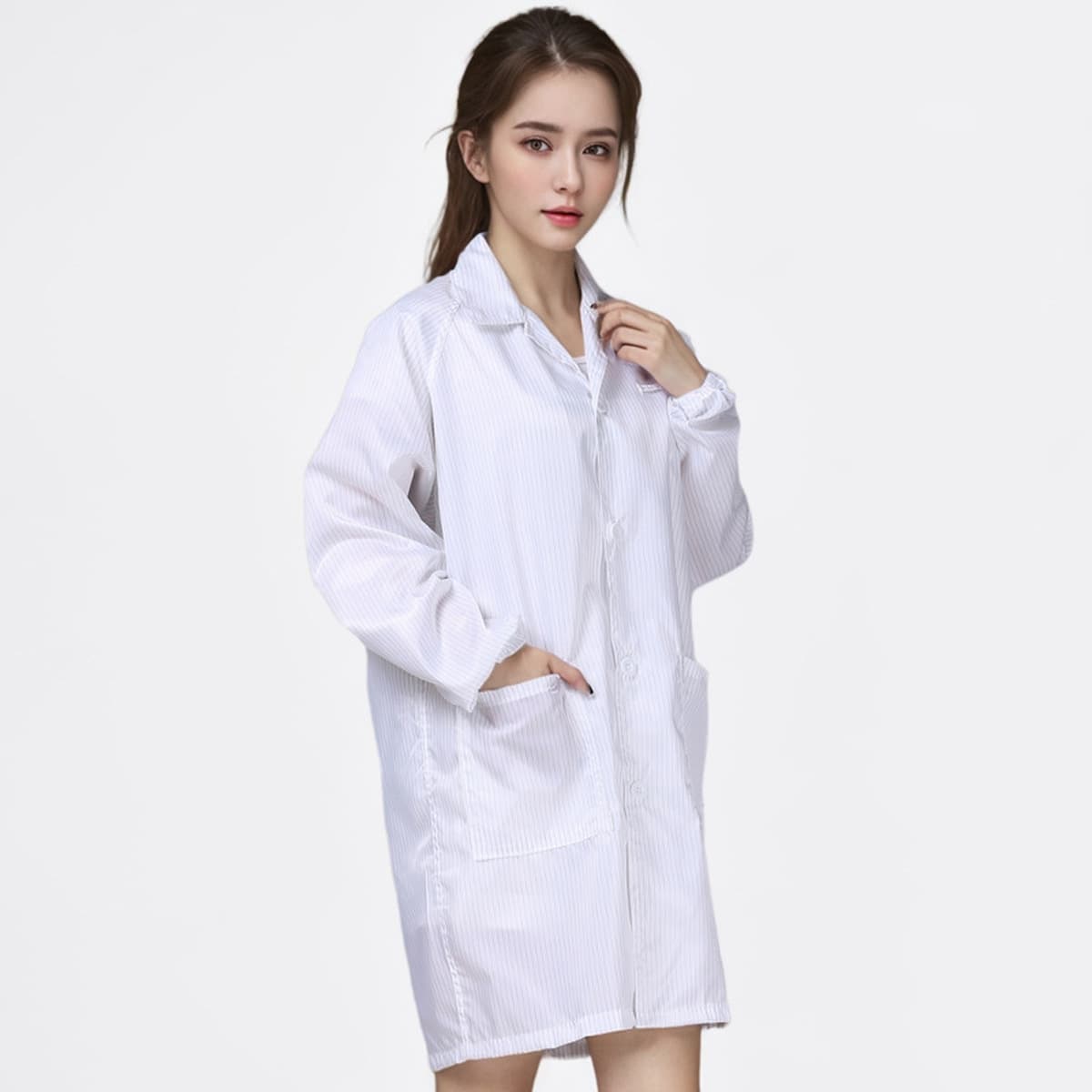 Антистатическая одежда с длинными рукавами и большой подвеской на заказ логотипа фабрики электроники без пыли мастерская...