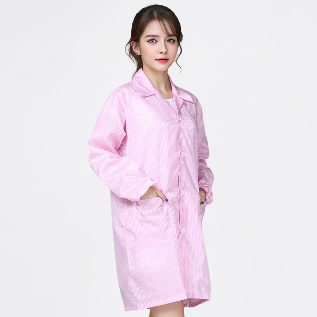 Антистатическая одежда с длинными рукавами и большой подвеской на заказ логотипа фабрики электроники без пыли мастерская...