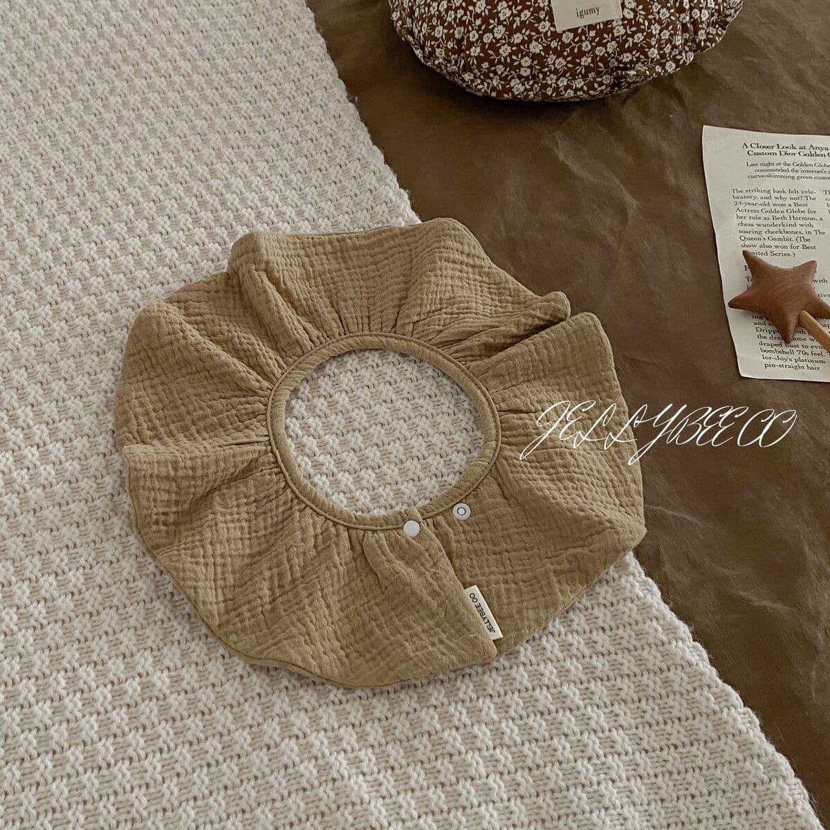 360-градусное детское полотенце для рта в скандинавском стиле 4 слоя чистой хлопчатобумажной пряжи для предотвращения рвоты...